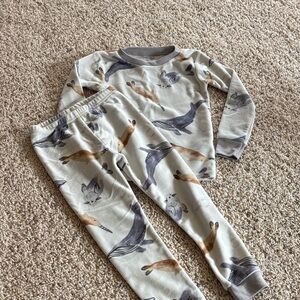 Carter's Cream Animal & Whale Print Pajama Set